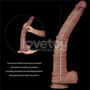 LOVETOY DILDO DUPLA CAMADA ARTICULÁVEL XXL 16CM