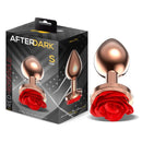 PLUG ANAL AFTERDARK ROSÉ OURO COM ROSA VERMELHA