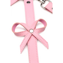 ARNÊS BONDAGE COM LAÇO E ALGEMAS ROSA