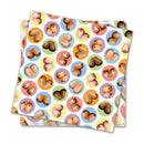 8 GUARDANAPOS COM MAMAS COLORIDAS