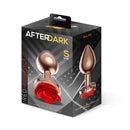 PLUG ANAL AFTERDARK ROSÉ OURO COM ROSA VERMELHA