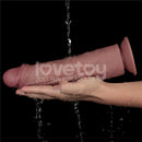 LOVETOY DILDO DE DUPLA DENSIDADE COM VIBRAÇÃO 10.5