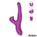 ACTION NICO VIBRADOR COM DILDOS ALTERNADOS E BOLA PERCUSSORA 4 MOTORES