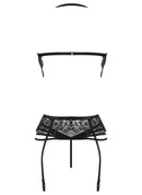 CORPETE E TANGA LACE TEMPTATION PRETO BEAUTY NIGHT FASHION
