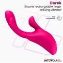 VIBRADOR DEREK COM MOVIMENTO DOS DEDOS E 3 MOTORES E APP