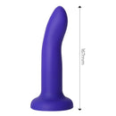 DILDO COM VIBRAÇÃO QUE MUDA DE COR AZUL A ROXO TAM. M - 17CM