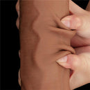 DILDO DUAL REALISTICO LAYER SLIDING SKIN 14"