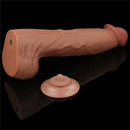 DILDO DUAL REALISTICO LAYER SLIDING SKIN 14"