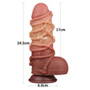 DILDO DUAL LAYERED KING SIZE NATURE 9.5"
