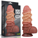DILDO DUAL LAYERED KING SIZE NATURE 9.5"