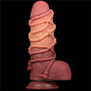 DILDO DUAL LAYERED KING SIZE NATURE 9.5"