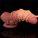 DILDO DUAL LAYERED KING SIZE NATURE 9.5"