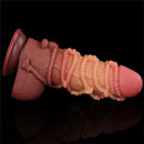 DILDO DUAL LAYERED KING SIZE NATURE 9.5"