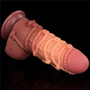 DILDO DUAL LAYERED KING SIZE NATURE 9.5"
