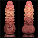 DILDO DUAL LAYERED KING SIZE NATURE 9.5"