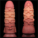 DILDO DUAL LAYERED KING SIZE NATURE 9.5"