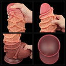 DILDO DUAL LAYERED KING SIZE NATURE 9.5"
