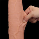 DILDO DUAL REALISTICO LAYER SLIDING SKIN 13.5"