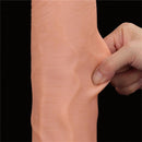 DILDO DUAL REALISTICO LAYER SLIDING SKIN 14"