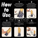 DILDO INSUFLÁVEL SILICONE DUPLA DENSIDADE 8"