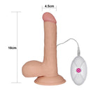 DILDO ULTRA MACIO COM VIBRAÇÃO 7,5" NATURAL