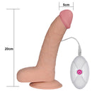 DILDO ULTRA MACIO COM VIBRAÇÃO  8.8" NATURAL