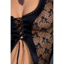 CAMISA DE NOITE E TANGA VIOLA PRETO PASSION