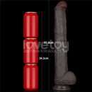 LOVETOY DILDO DE DUPLA CAMADA ARTICULÁVEL XXL 14.5CM