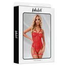 BODY ELLIE COM LIGUEIRO E LIGAS VERMELHO