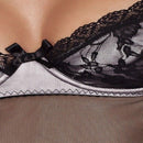 CAMISA DE NOITE E TANGA VELA PRETO PASSION