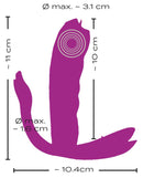 VIBRADOR DE TRIPLA ESTIMULAÇÃO LAMBE EFEITO AQUECIMENTO
