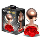 PLUG ANAL AFTERDARK ROSÉ OURO COM ROSA VERMELHA