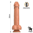 DILDO COM VIBRAÇÃO FLAVIUS, MOVIMENTO DE IMPULSO E ONDA 360º 9" - 23CM