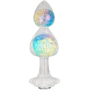 PLUG ANAL GEMORIA EM SILICONE COM ESFERAS DE CRISTAL