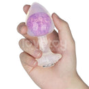 PLUG ANAL GEMORIA EM SILICONE COM ESFERA DE CRISTAL