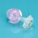 PLUG ANAL GEMORIA EM SILICONE COM ESFERA DE CRISTAL
