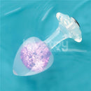 PLUG ANAL GEMORIA EM SILICONE COM ESFERA DE CRISTAL