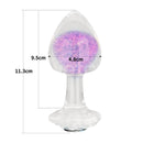 PLUG ANAL GEMORIA EM SILICONE COM ESFERA DE CRISTAL
