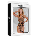 BODY HELENA LEOPARDO COM LIGUEIRO E LIGAS