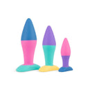 CONJUNTO DE 3 PLUGS ANAIS COLORIDOS
