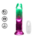 VIBRADOR TRANSPARENTE COM LED 6" / 15 CM