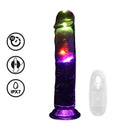 VIBRADOR TRANSPARENTE COM LED 8" / 20 CM