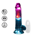 VIBRADOR TRANSPARENTE COM LED 7" / 18 CM