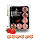 BOLINHAS BRASILEIRAS COM AROMA A MORANGO CHAMPANHE 6 x 4GR