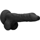 DILDO REALISTICO COM TESTÍCULOS PRETO 9 - 23,7CM
