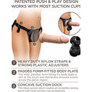 STRAP-ON 8" ACOLCHOADO BODY DOCK COM TESTÍCULOS KING COCK ELITE