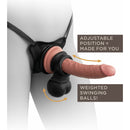 STRAP-ON 8" ACOLCHOADO BODY DOCK COM TESTÍCULOS KING COCK ELITE