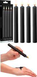 VELAS LARGAS PARA BDSM PRETAS 4 UNID