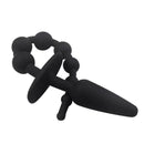PLUG ANAL A-GUSTO COM CORRENTE ANAL DE SILICONE PRETO