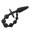 PLUG ANAL A-GUSTO COM CORRENTE ANAL DE SILICONE PRETO